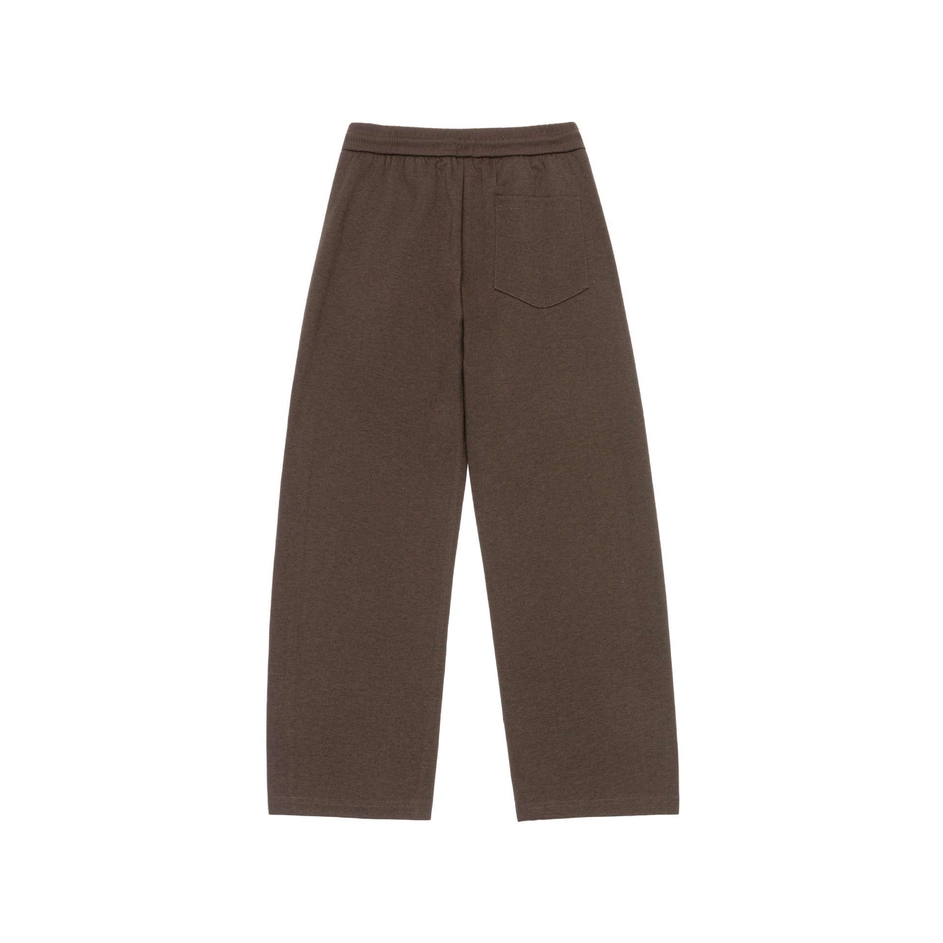 Ladies Wide Cropped Sweatpants with Elastic Waistband and Stitched Center Seam