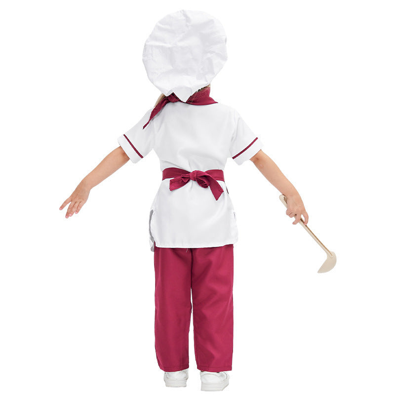 Girls cooking costume with high-quality apron and chef's hat Chichicherry