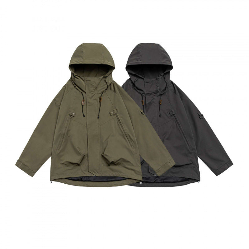 Unisex Oversized Utility Parka with hood, concealed front placket and multifunctional pockets Chichicherry