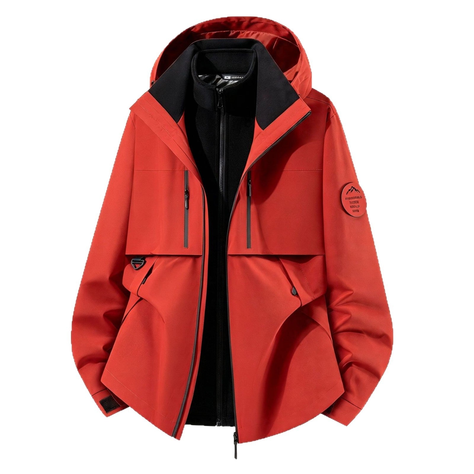 Men's three-layer softshell outdoor jacket with removable fleece lining and hood Chichicherry