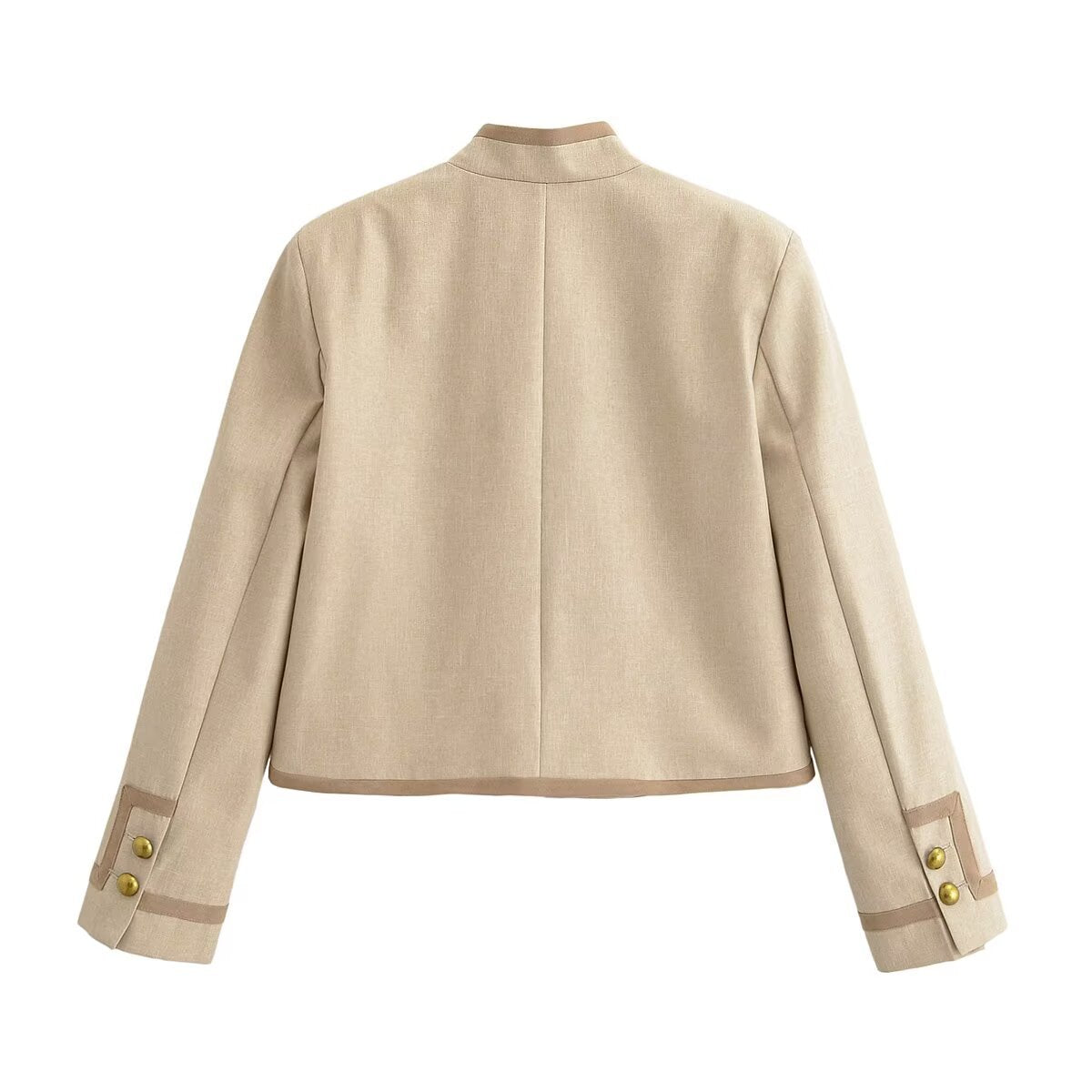 Ladies short jacket with mandarin collar and decorative toggle closures Chichicherry