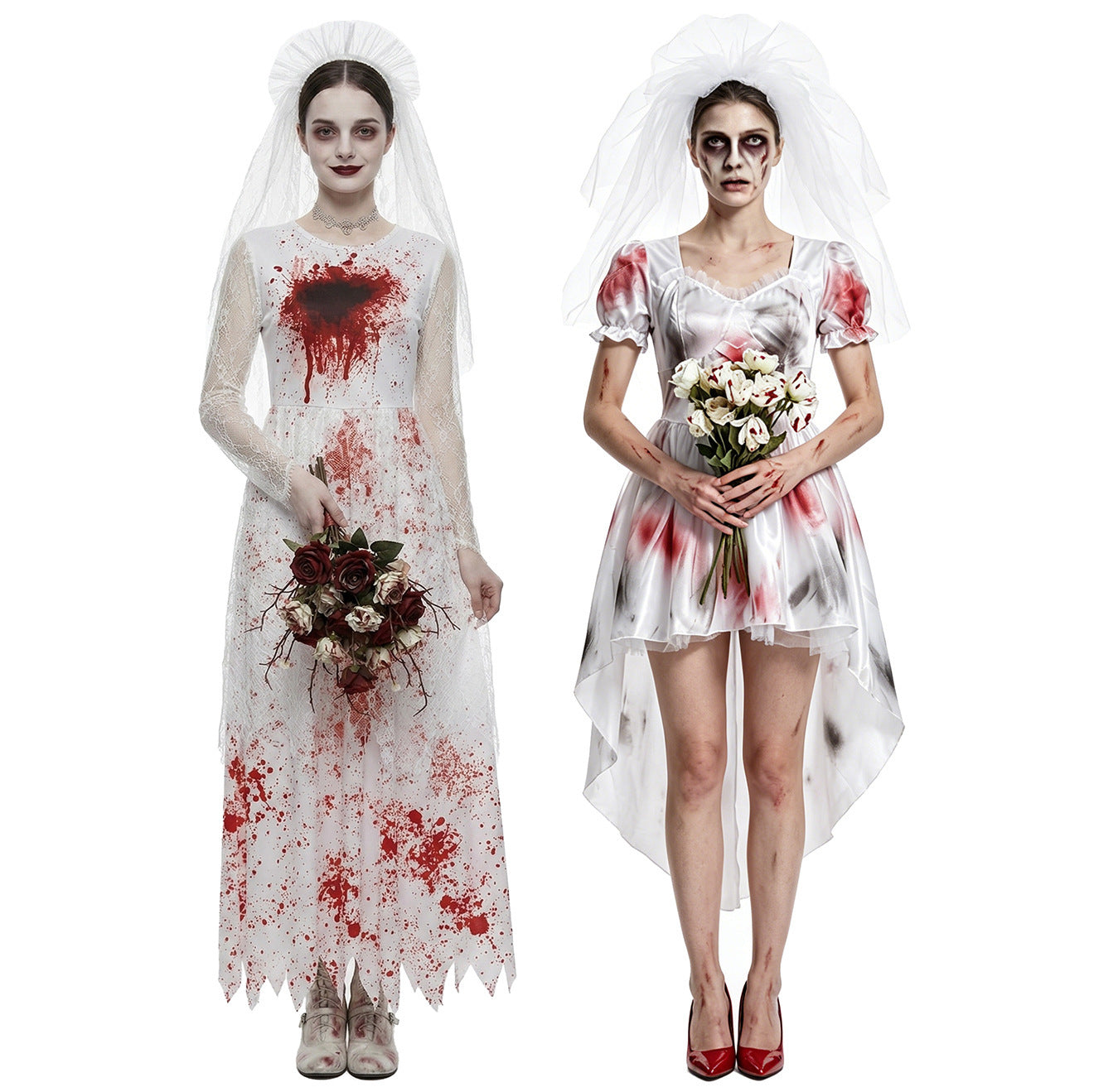 Women Scary Wedding Bride Dress Chichicherry