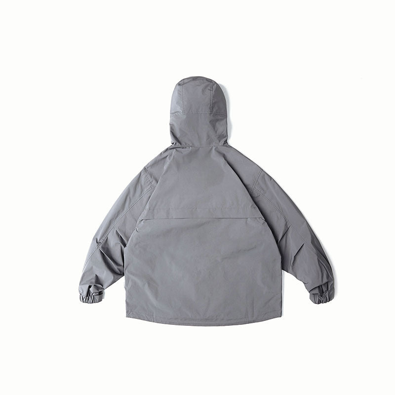 Unisex Water-Repellent Oversize Parka Jacket with Hood and Multifunctional Pockets Chichicherry