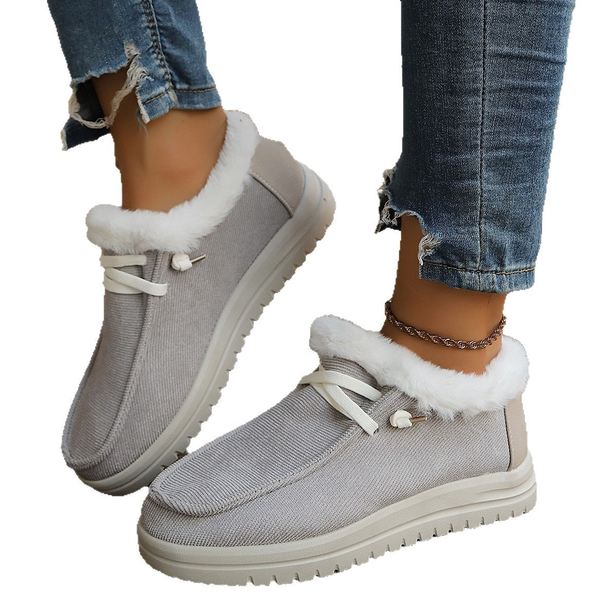 Women's Insulated Slip-On Mules with Teddy Lining and Textured Platform Sole Chichicherry