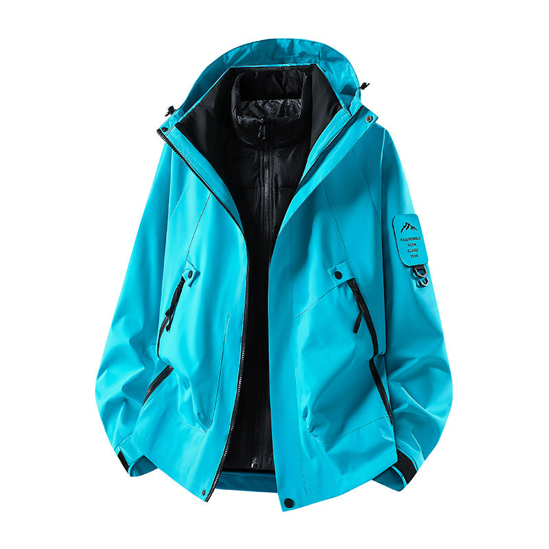 Men's Two-in-One Weather Protection Jacket with Removable Padded Vest and Adjustable Hood Chichicherry