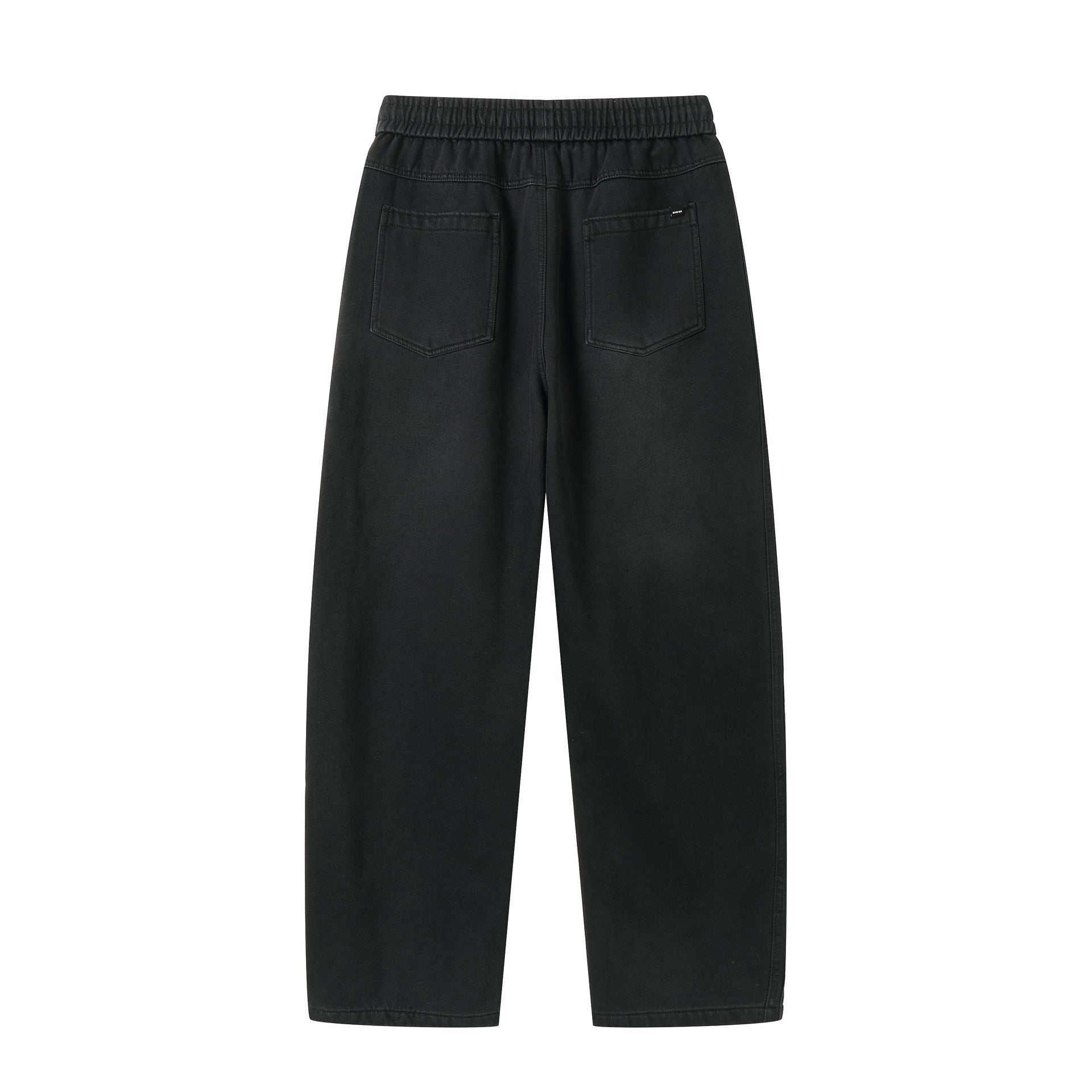 Women's Relaxed Jogging Pants with High Elastic Waistband and Side Decorative Seams