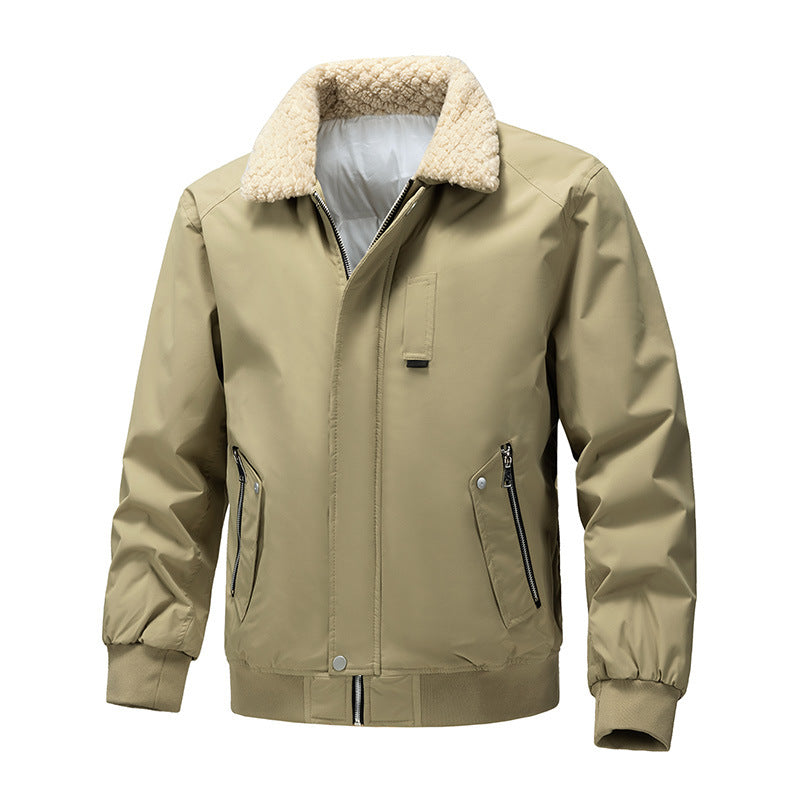 Men's bomber jacket with teddy collar and water-repellent outer material Chichicherry