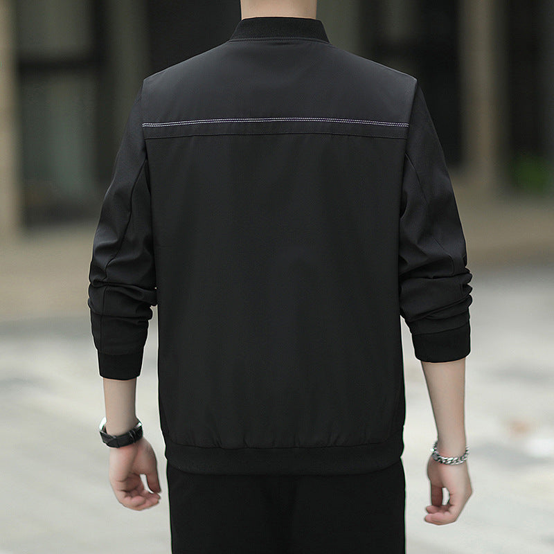 Men's lightweight nylon bomber with minimalist design and ribbed cuffs Chichicherry