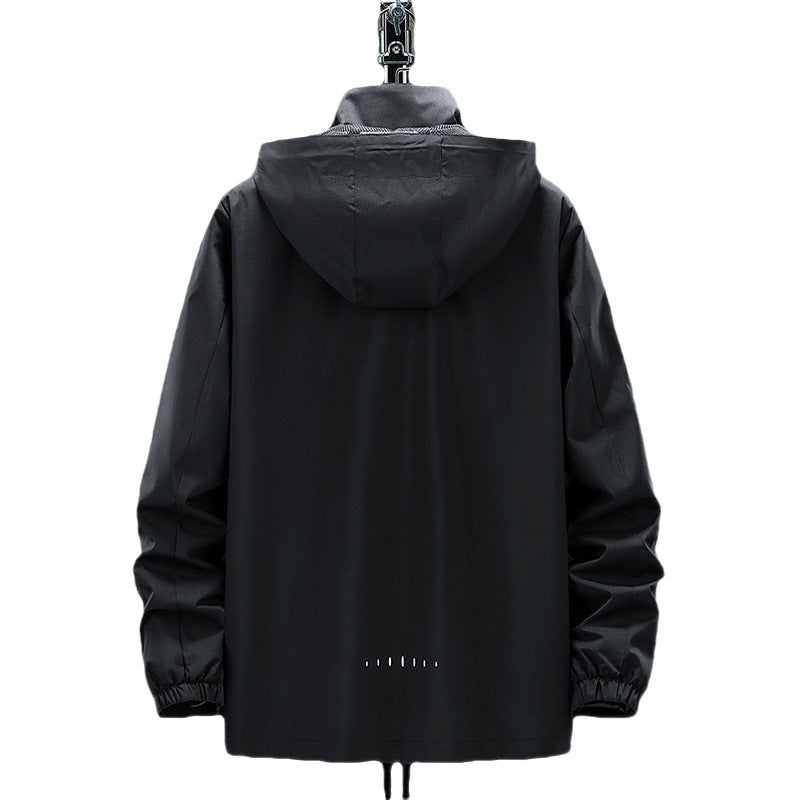 Men's Lightweight Softshell Outdoor Jacket with Hood, Wind and Water Repellent Surface Chichicherry