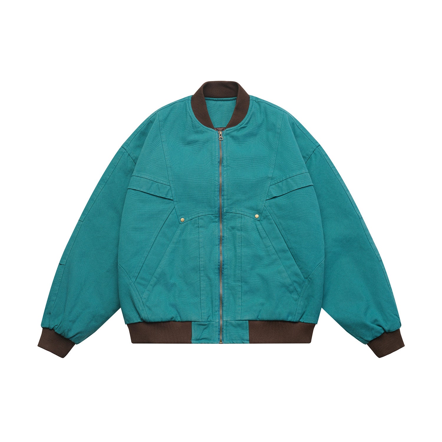 Unisex Lightly quilted oversized bomber jacket with ribbed collar and diagonally inserted pockets Chichicherry