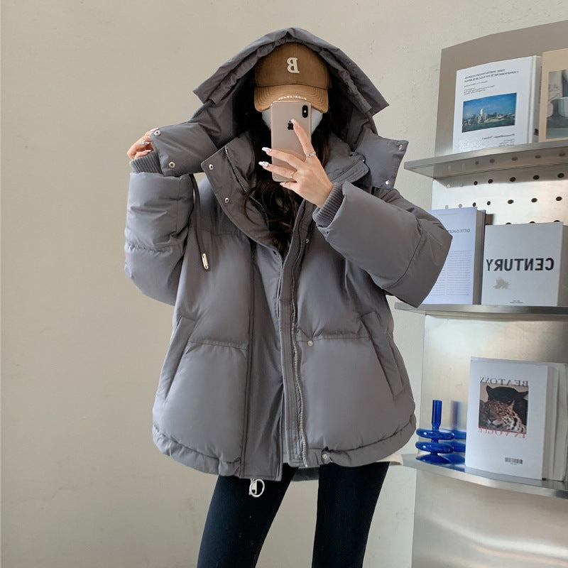 Women's oversized quilted winter jacket with hood and thermal insulation Chichicherry