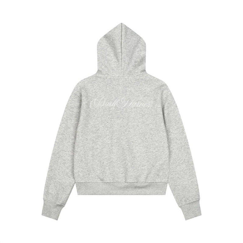 Women's hooded sweatshirt jacket with full-length zipper, decorative cord eyelet detailing and military detail Chichicherry