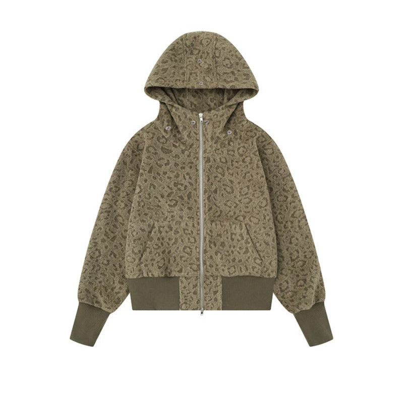 Women's Teddy Fleece Bomber Jacket with Hood and Faux Fur Trim Chichicherry