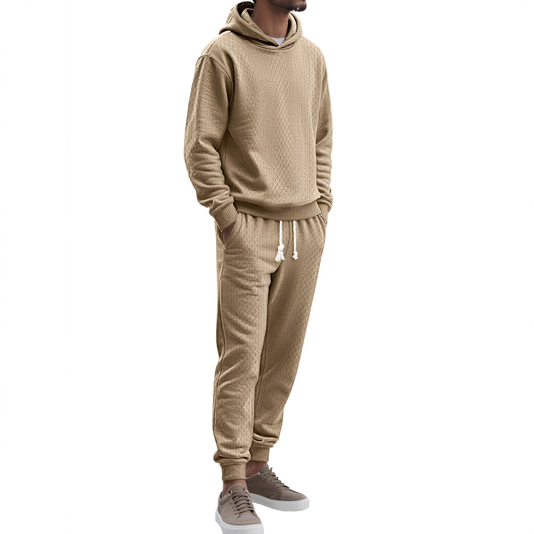 Men's Structured Lounge Set with Hoodie and Joggers Chichicherry