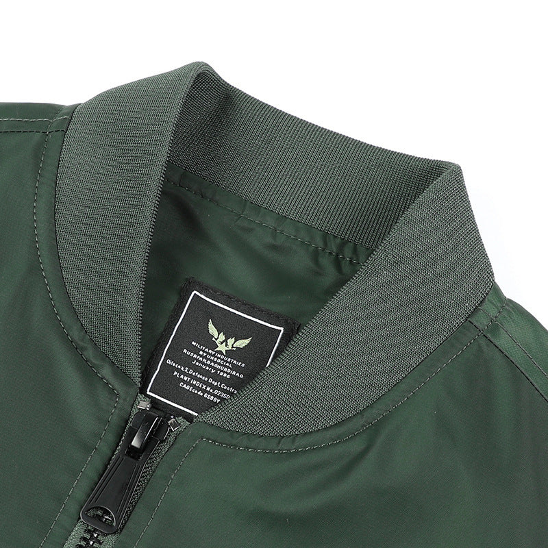 Men's thermally insulated nylon bomber jacket with arm pocket and ribbed cuffs Chichicherry