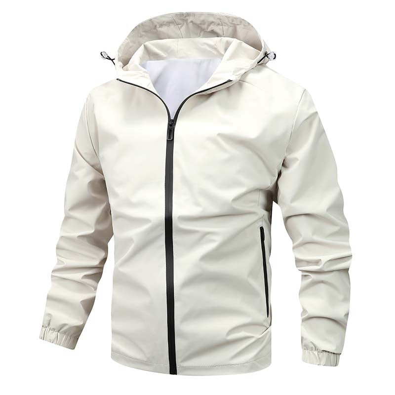 Men's Lightweight Softshell Hooded Jacket with Water-Repellent Membrane and Sealed Zippers Chichicherry