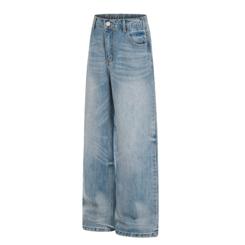 Women's Loose High-Waist Jeans made of lightweight Stonewashed Denim Chichicherry
