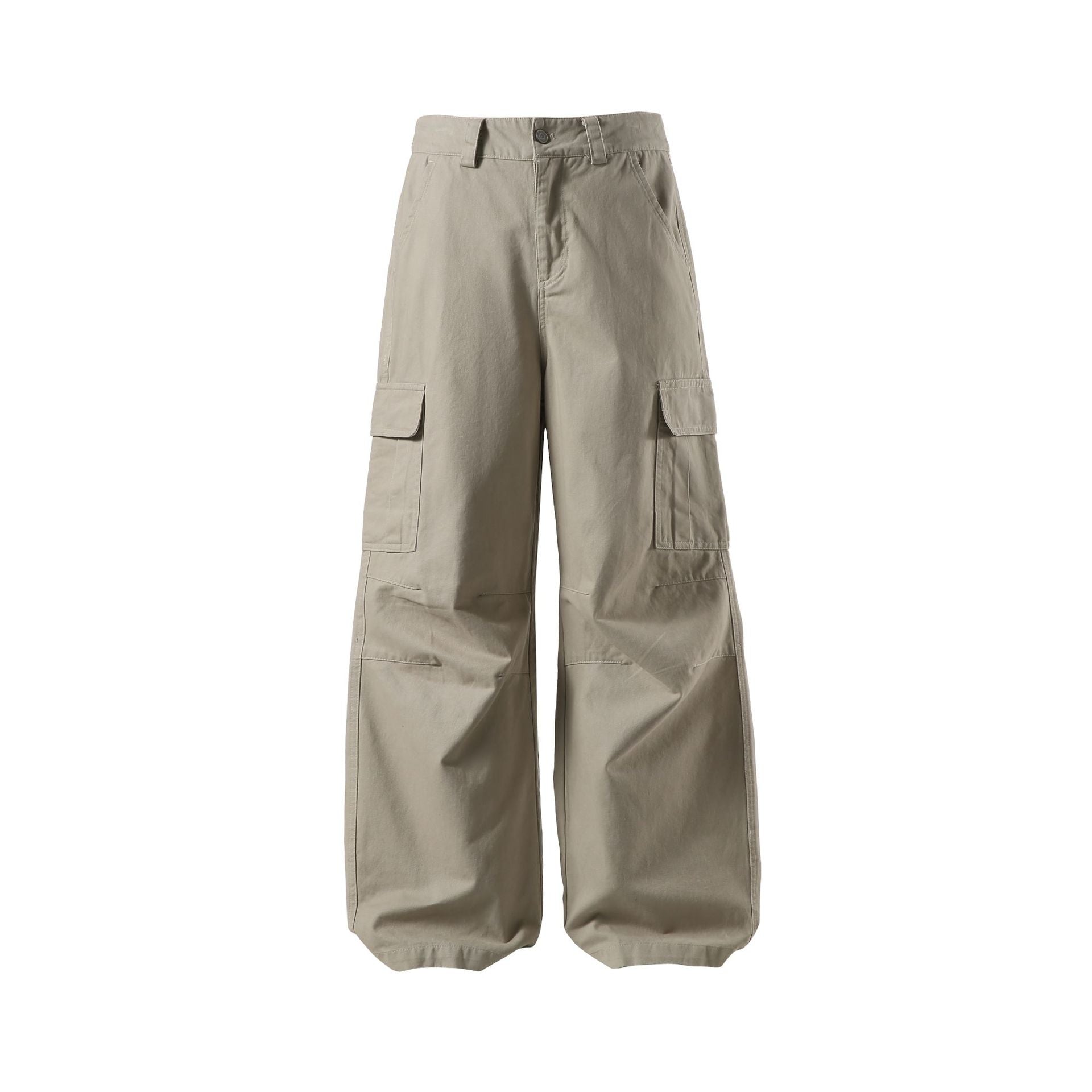 Women's Wide Cargo Culotte with High Waist, Deep Crotch and Functional Flap Pockets Chichicherry