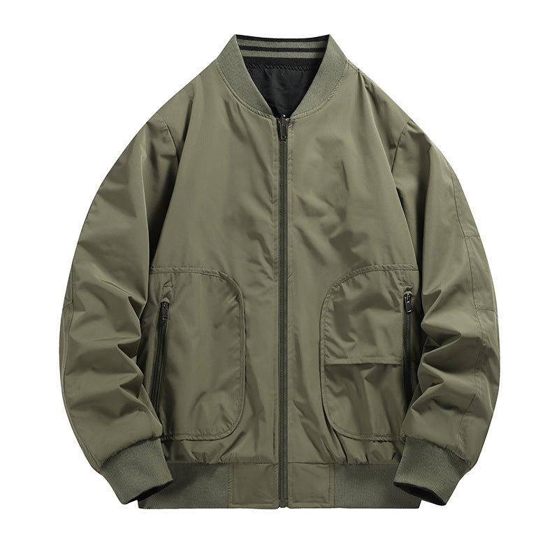 Men's lightweight water-repellent bomber jacket with ribbed collar and multiple pockets Chichicherry