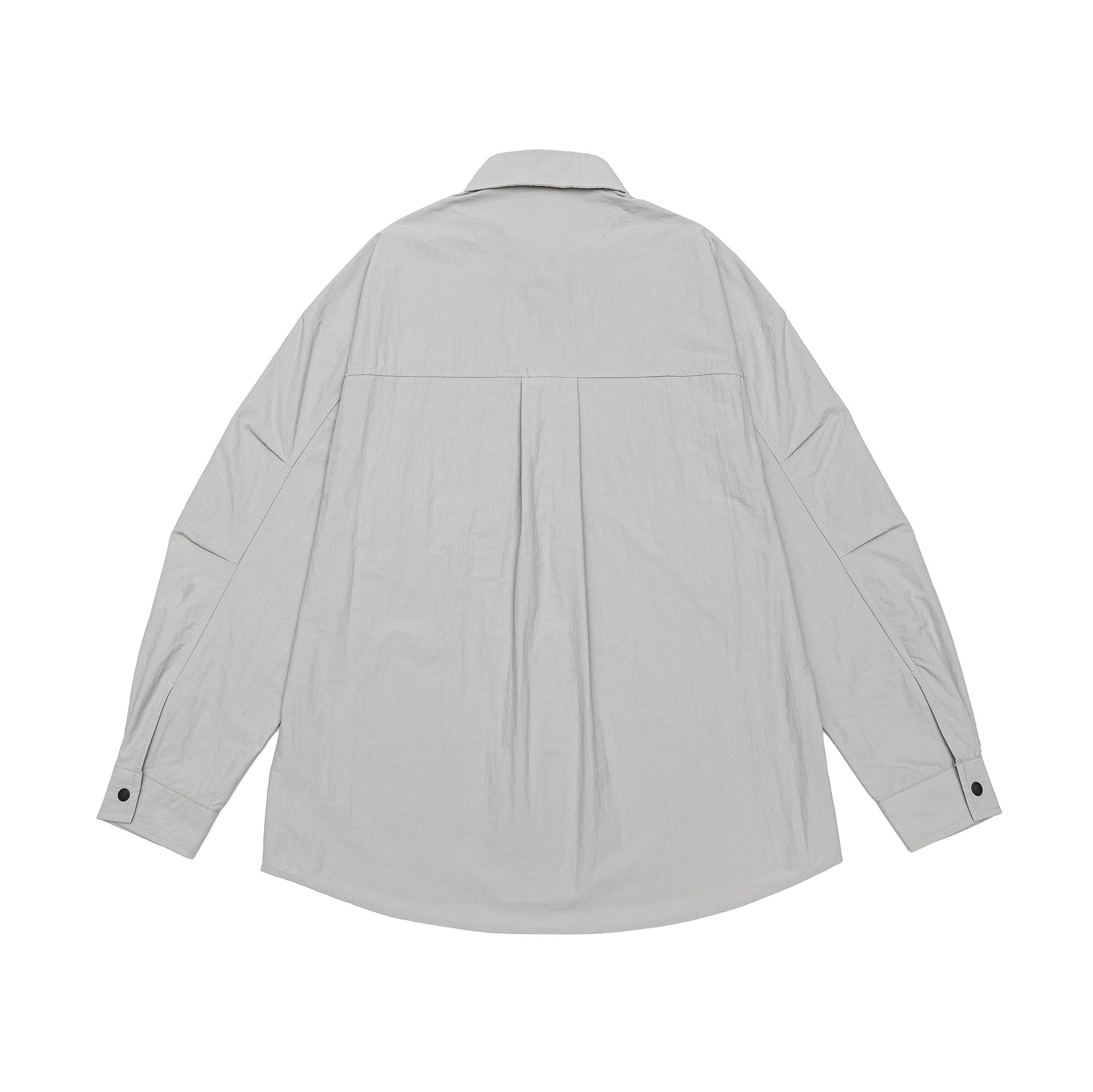 Unisex Light Overshirt in Coach Style with Shirt Collar and Chest Print Chichicherry