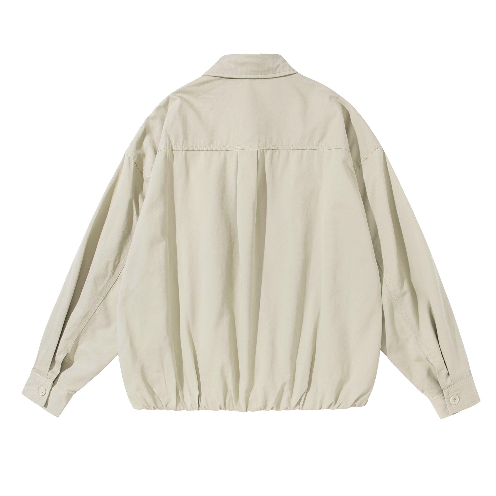 Unisex Loose fitting overshirt jacket made of cotton blend with drawstring hem and chest pocket Chichicherry