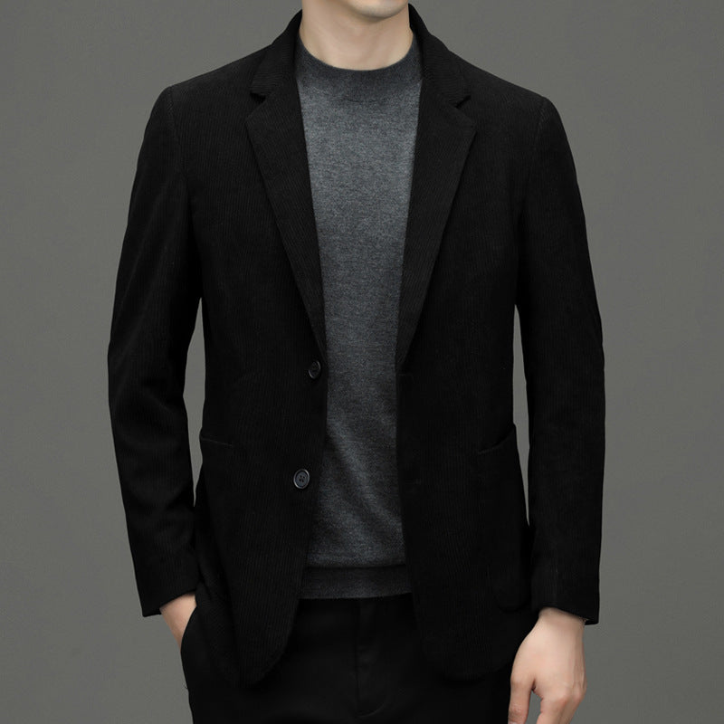 Men's cord jacket slim fit made of cotton blend with patch pockets Chichicherry