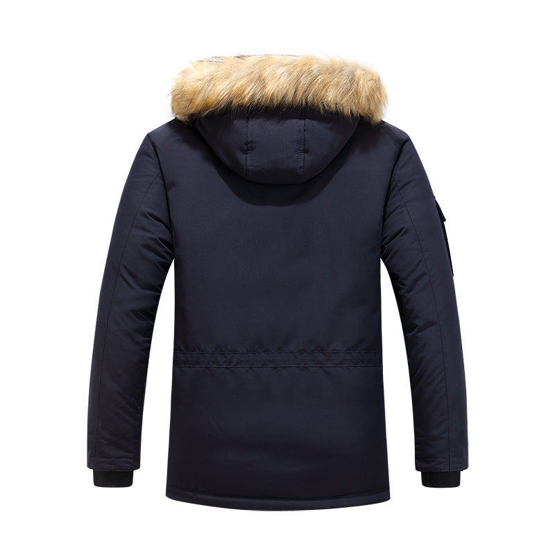 Men's Arctic Expedition Parka with padded thermal insulation and removable faux fur hood Chichicherry