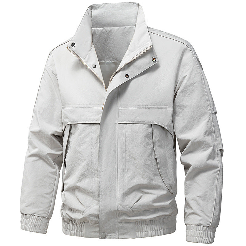 Men's technical hooded softshell jacket with adjustable hood and utility pockets Chichicherry