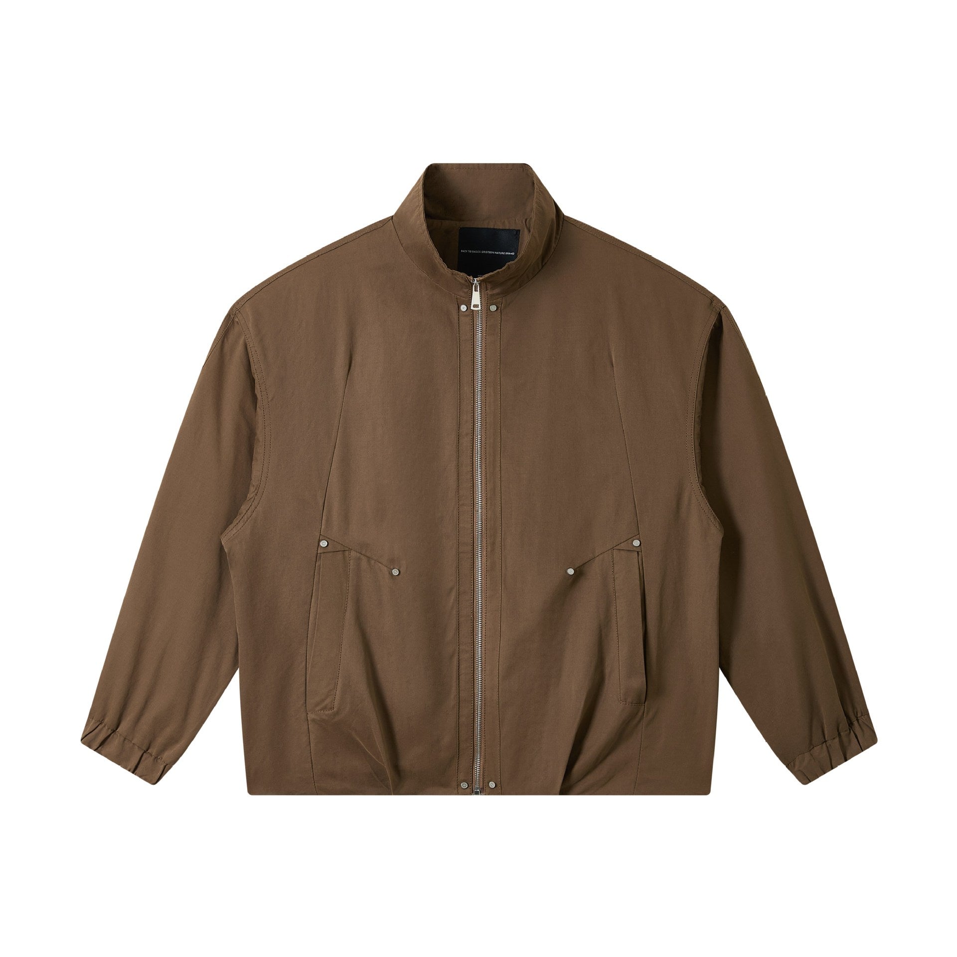 Men's short-cut utility blouson with high funnel collar and flap pockets Chichicherry