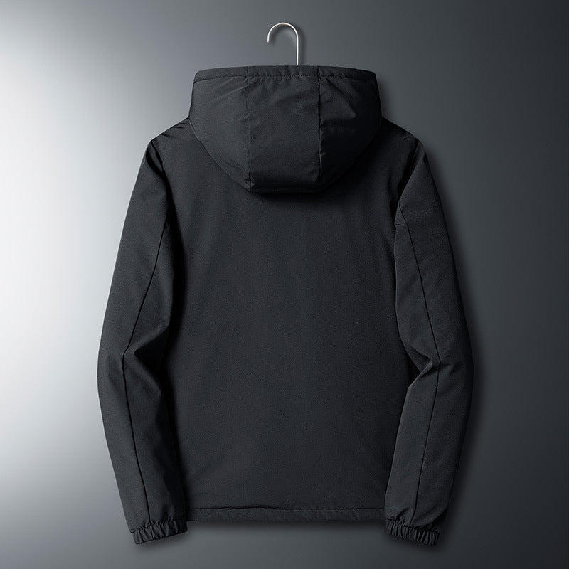 Men's Lightweight Softshell Jacket with Hood, Wind and Water Resistant Chichicherry