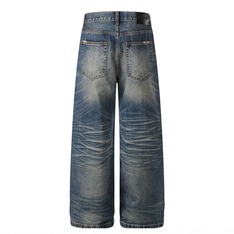 Women High-Waisted Wide Denim Culotte with Used Wash and Flared Silhouette Chichicherry