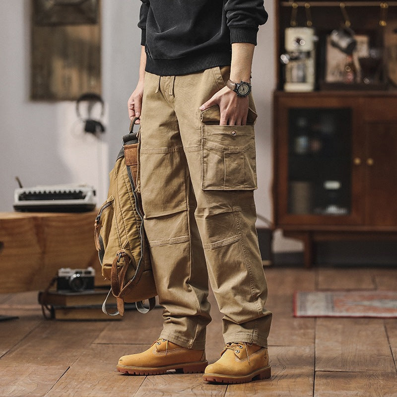 Men's cargo pants with reinforced knee areas and multi pockets Chichicherry