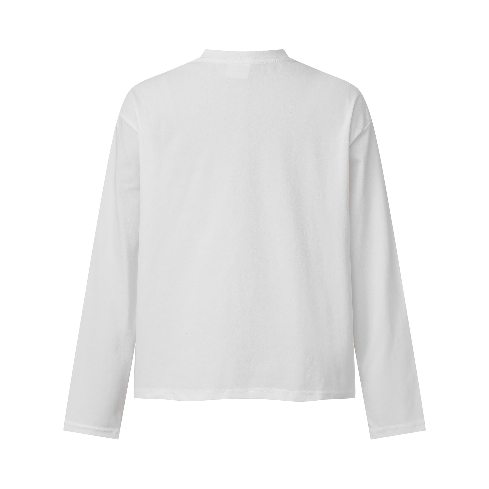 Women's long-sleeve shirt with floral photo print and oversized boxy cut