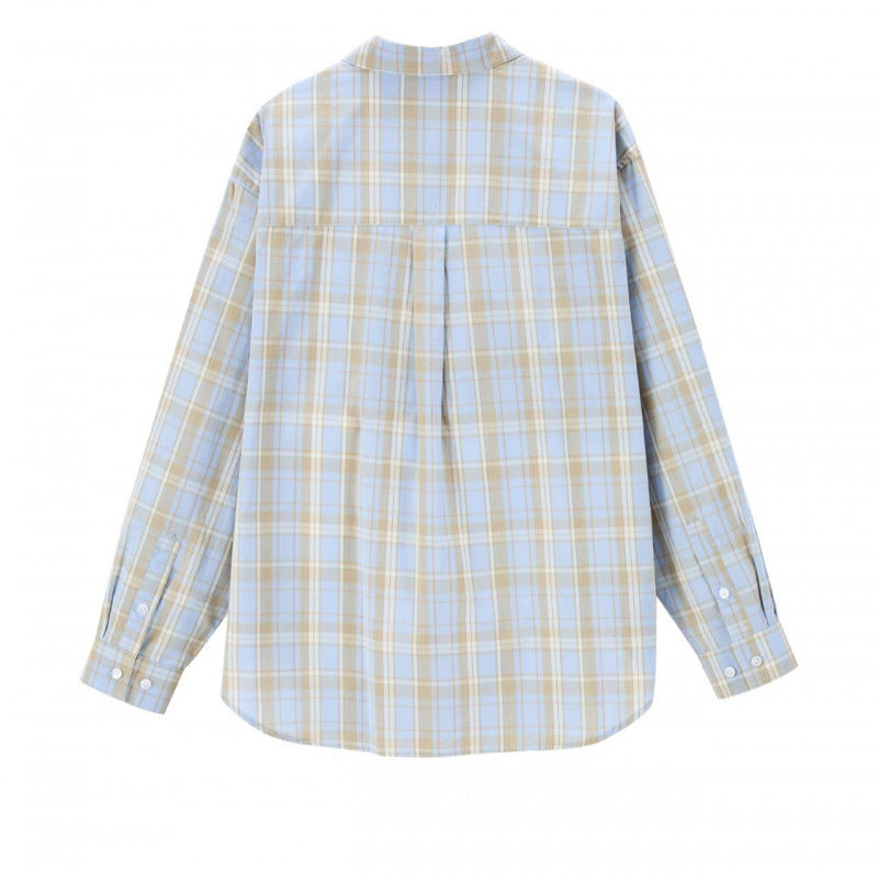Unisex Boxy-check overshirt with shirt collar and applied chest pocket Chichicherry