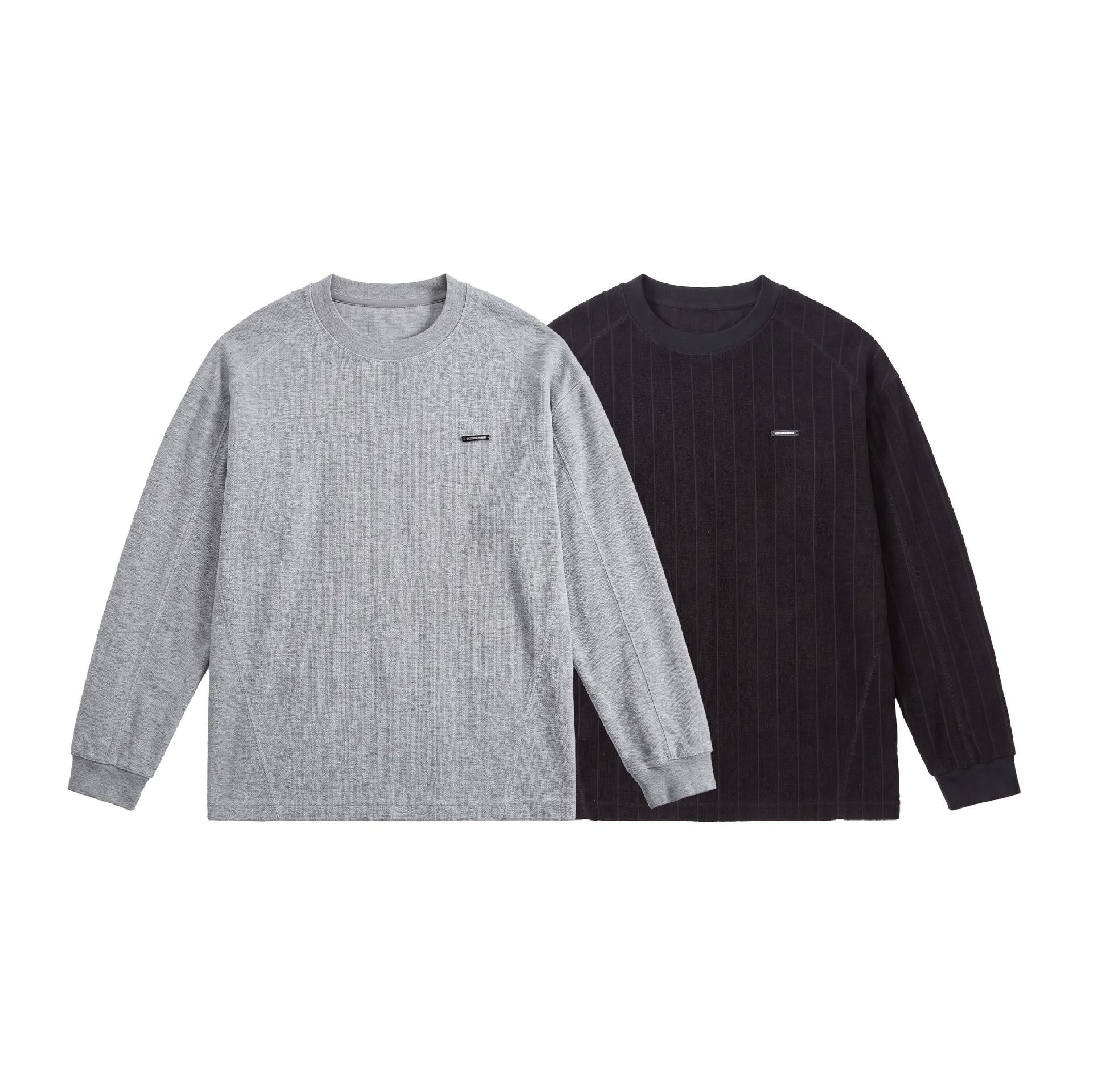 Unisex Ribbed Oversize Sweater with Raglan Sleeves and Metal Logo Chichicherry