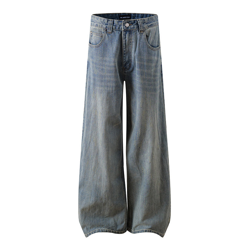 Women's Extra Wide High-Waist Palazzo Jeans with Wide Leg Chichicherry