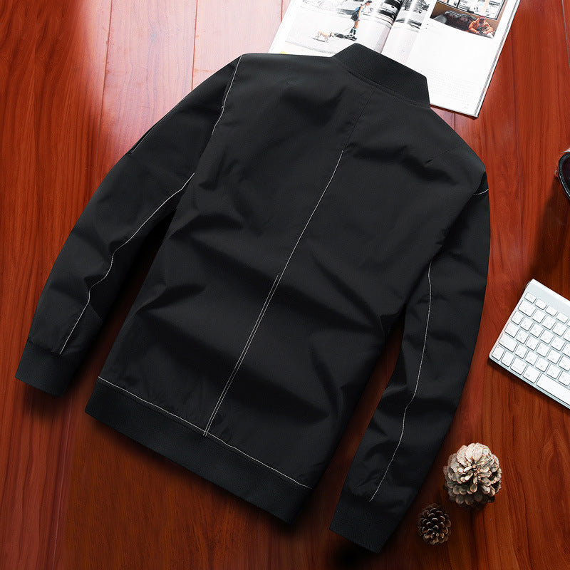 Men's lightweight bomber jacket in aviator look with arm pocket and contrast stitching Chichicherry