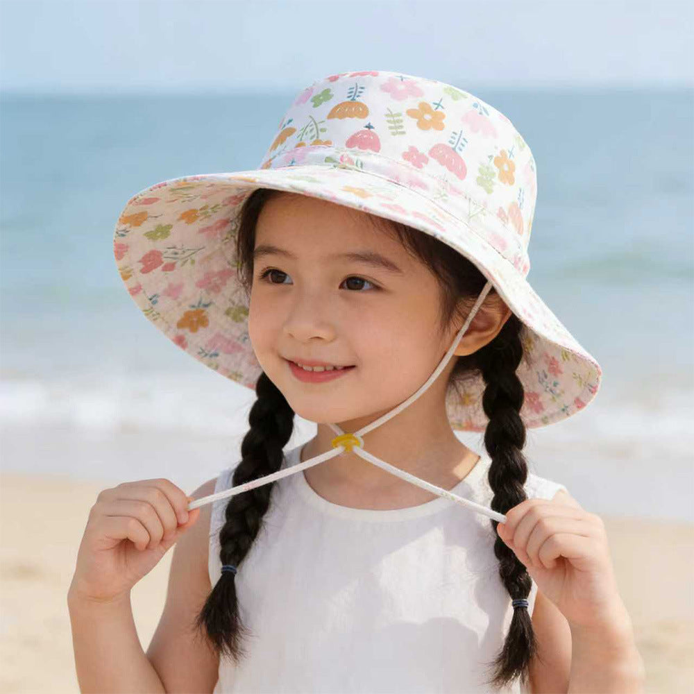 Unisex Children's Sun Hat with high UV protection adjustable chin strap and breathable cotton quality Chichicherry