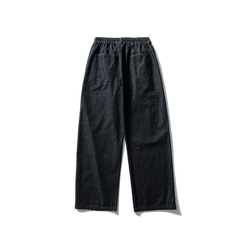 Women high-waisted wide pleated trousers made of cotton blend with straight leg Chichicherry