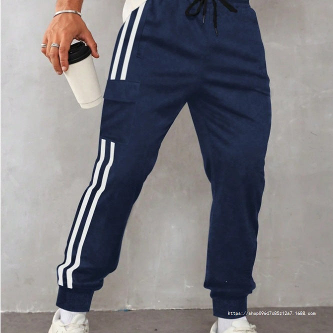 Men's utility jogging pants with a kangaroo pocket and wide cords Chichicherry