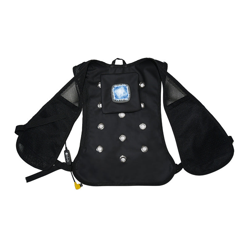 Unisex nan lightweight cooling jacket with integrated fan technology and hood Chichicherry