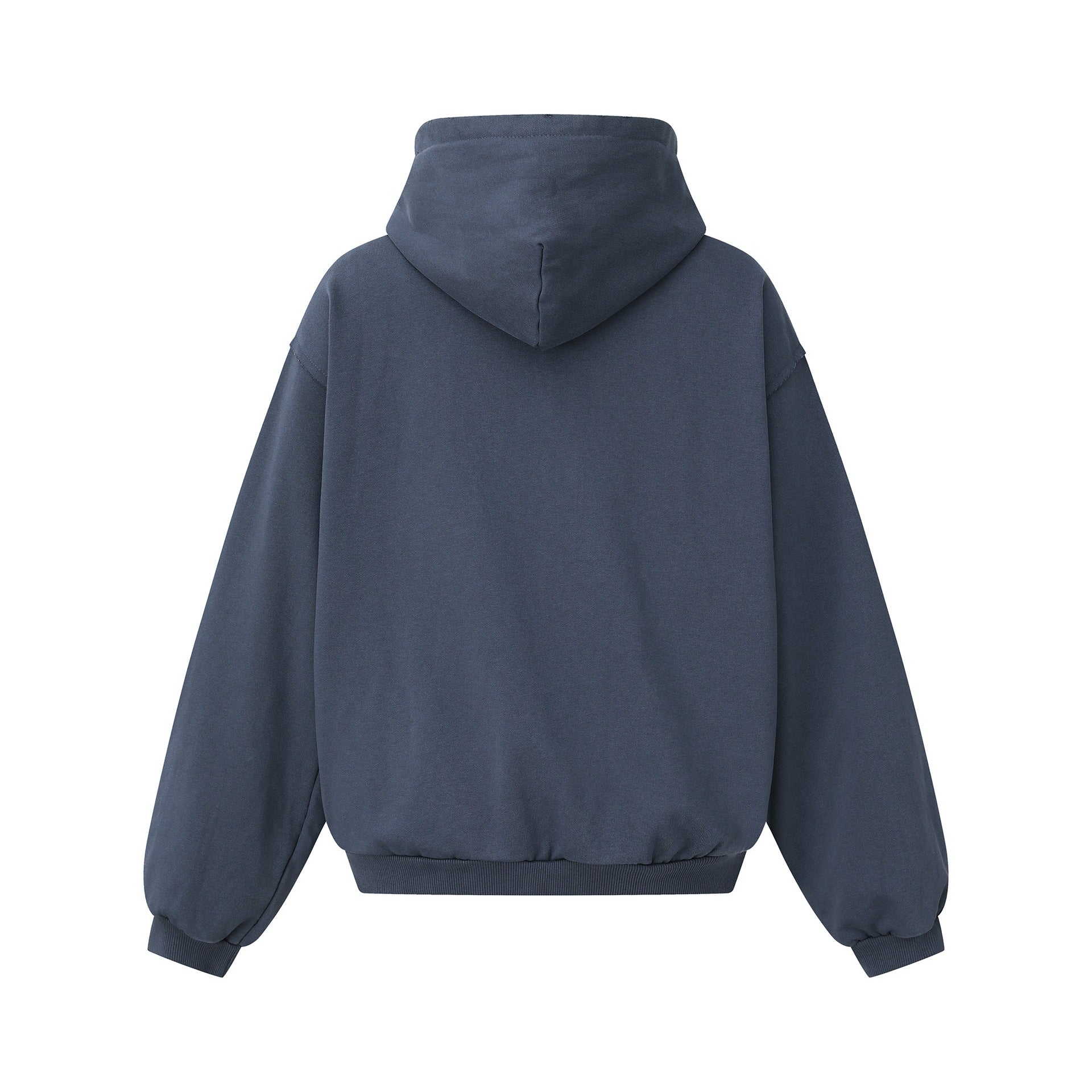 Unisex Oversized Zip-Hoodie in Boxy-Cut with frayed hem edges and kangaroo pocket Chichicherry