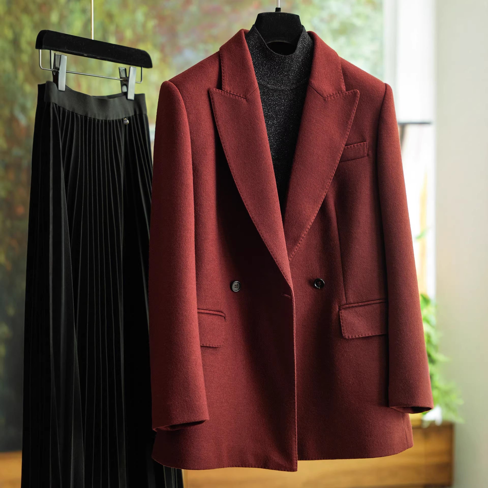 Women Designer Double-breasted Blazer Chichicherry