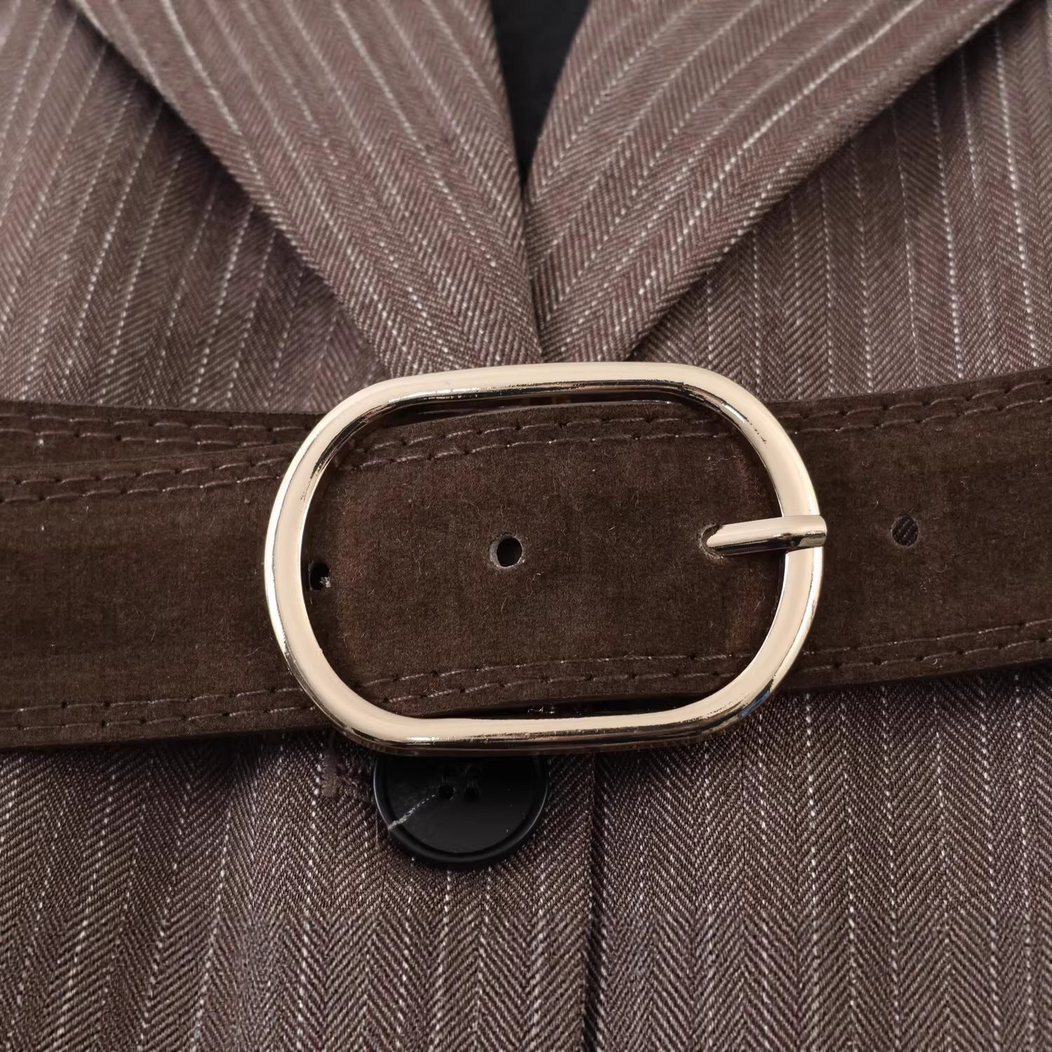 Ladies Tailored Pinstripe Blazer with Removable Belt Chichicherry