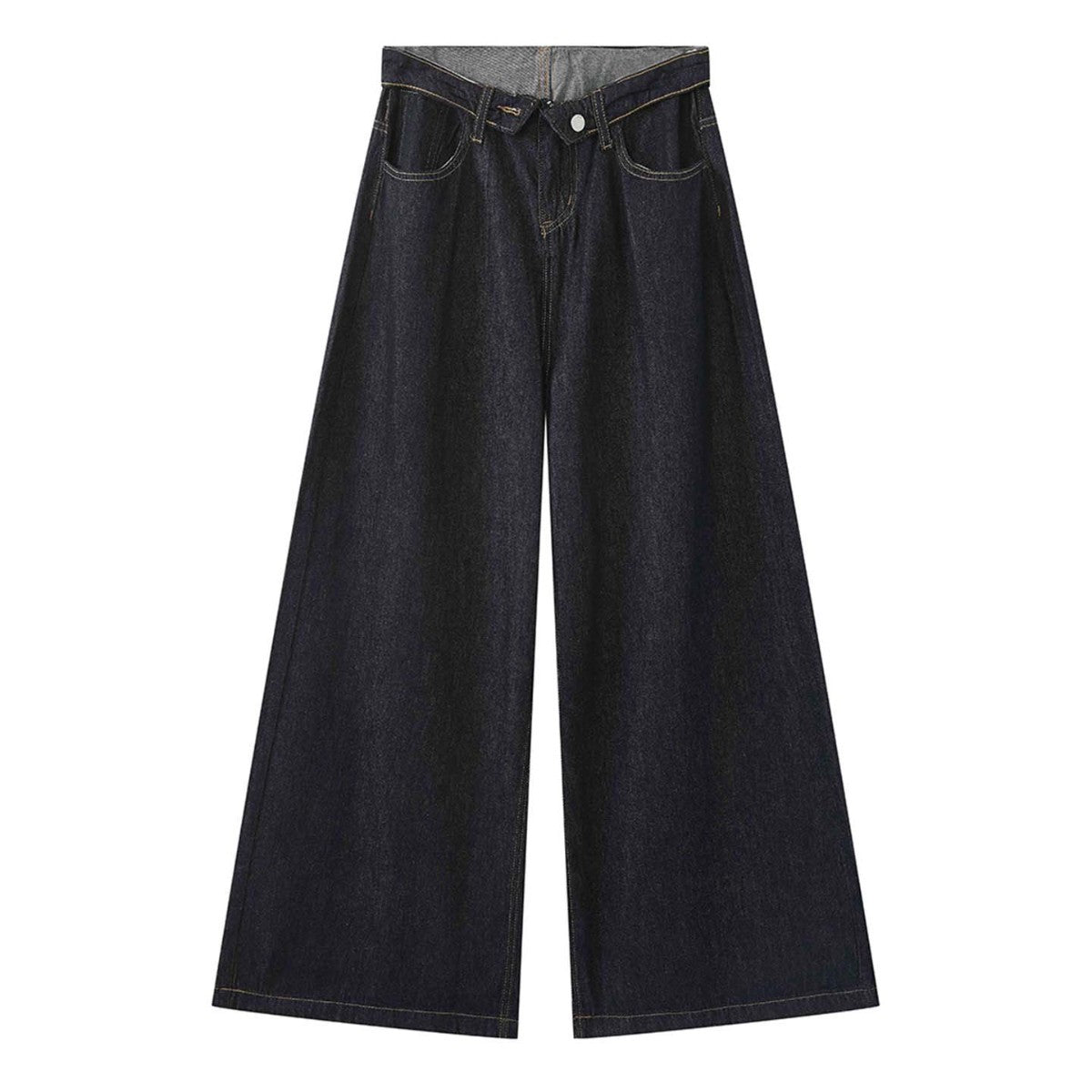 Women's Wide Denim Pants in Balloon Cut with High Waist Chichicherry
