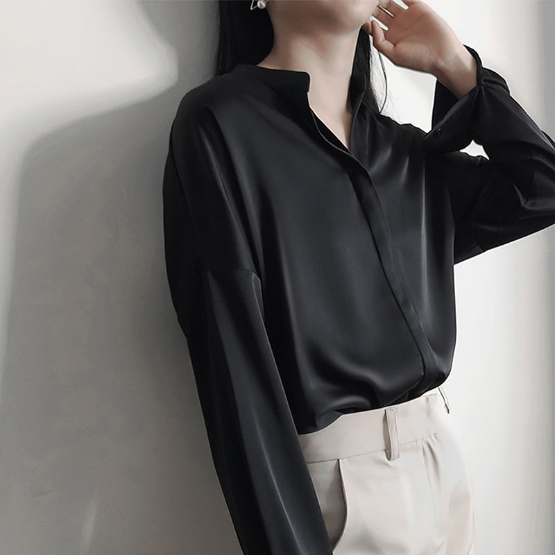 Ladies Elegant Blouse made of high-quality Satin Chichicherry
