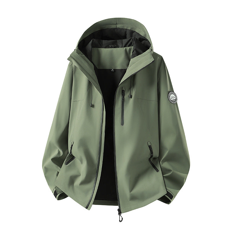 Men's Waterproof Softshell Jacket with Hood and Breathable Membrane Chichicherry