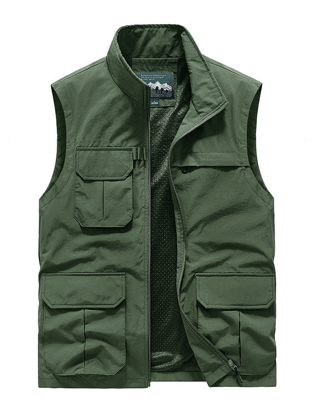 Men's Lightweight Travel Utility Vest with Mesh Lining and Multiple Pockets Chichicherry