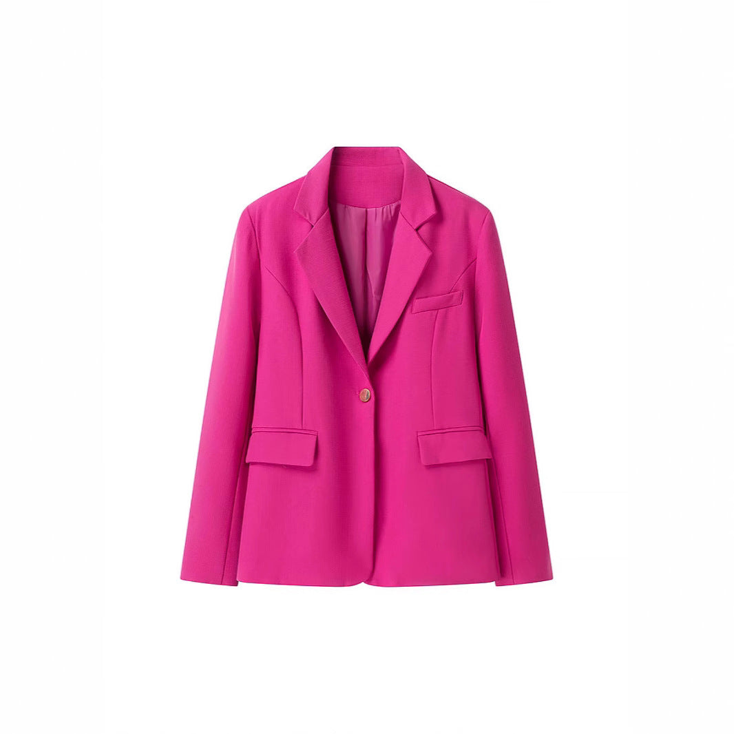 Ladies' Boucle Two-Piece with Tailored Long Blazer, Corset Cropped Top and High-Cut Shorts Chichicherry