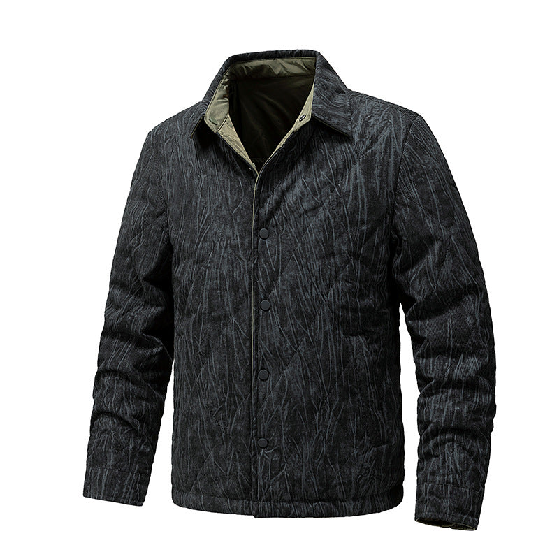 Men's lightly padded quilted transitional jacket with shirt collar Chichicherry